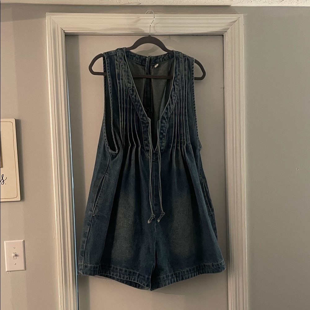 Denim Sleeveless Romper